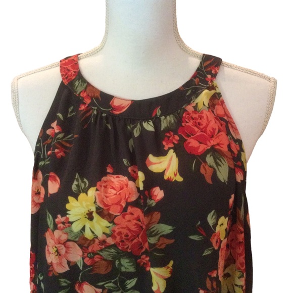 Torrid Floral Georgette Goddess Tank Top Size 00 (M) - Picture 2 of 10